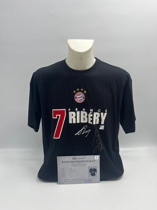 Bayern München T-Shirt Franck Ribery signiert Autogramme Bundesliga COA XL