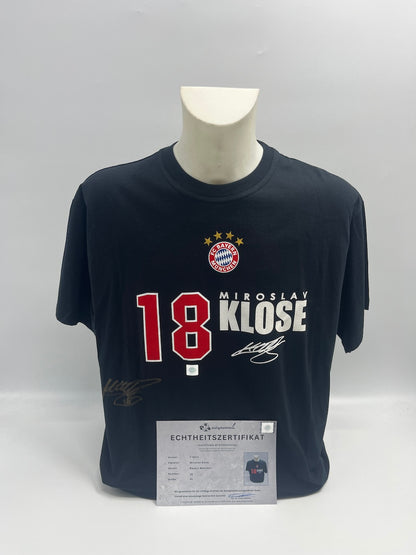Bayern München T-Shirt Miroslav Klose signiert Autogramme Adidas COA XL