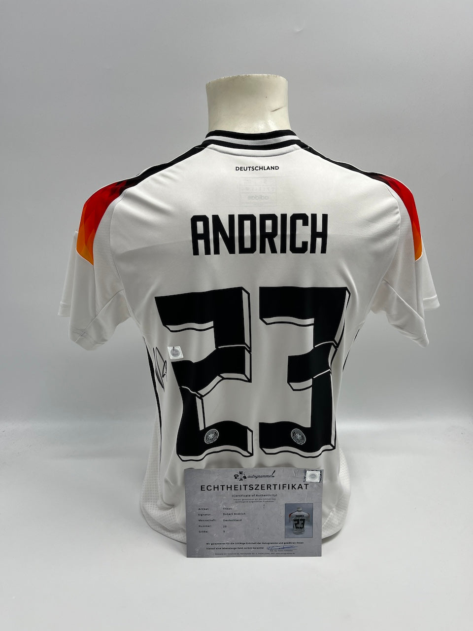 DFB Trikot Robert Andrich signiert Autogramme Deutschland Adidas S