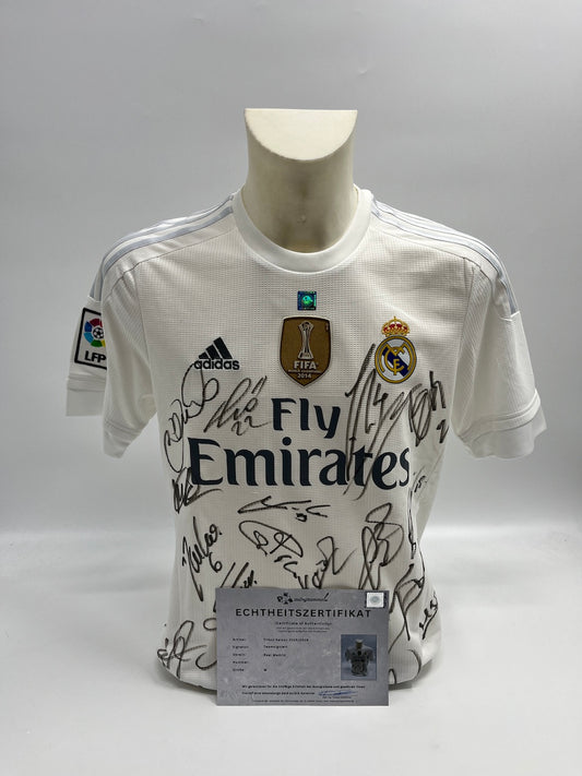 Real Madrid Trikot 2015/2016 Teamsigniert Spanien Autogramm Adidas M