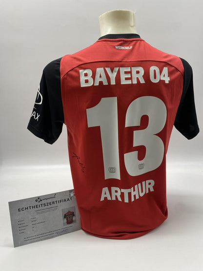 Bayer Leverkusen Trikot Arthur signiert Autogramm Castore COA S