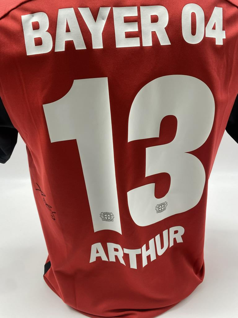 Bayer Leverkusen Trikot Arthur signiert Autogramm Castore COA S