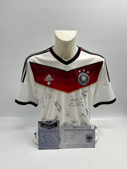 Deutschland Trikot WM 2014 Teamsigniert Fußball DFB Weltmeister Adidas L
