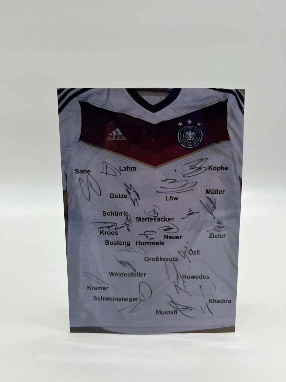 Deutschland Trikot WM 2014 Teamsigniert Fußball DFB Weltmeister Adidas L