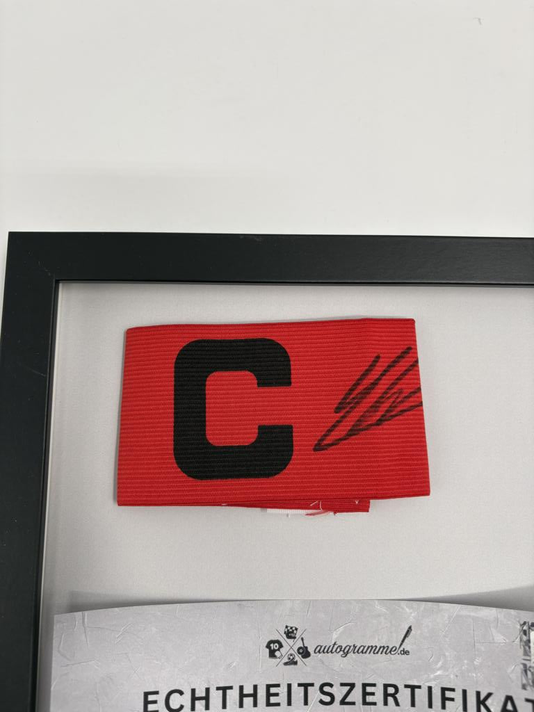 Kapitänsbinde Xabi Alonso signiert im Rahmen Bayern München Autogramm COA