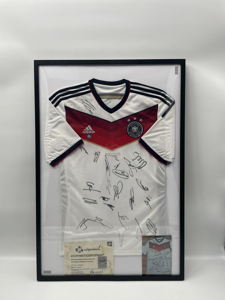 Deutschland Fanshirt EM 2012 Teamsigniert DFB Fußball Autogramm COA Adidas Neu L