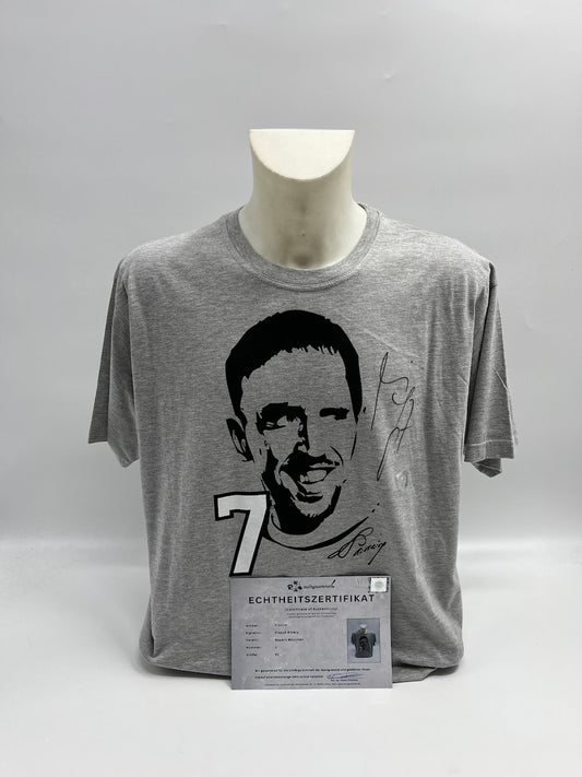 Bayern München T-Shirt Franck Ribery signiert Autogramme Bundesliga COA XL