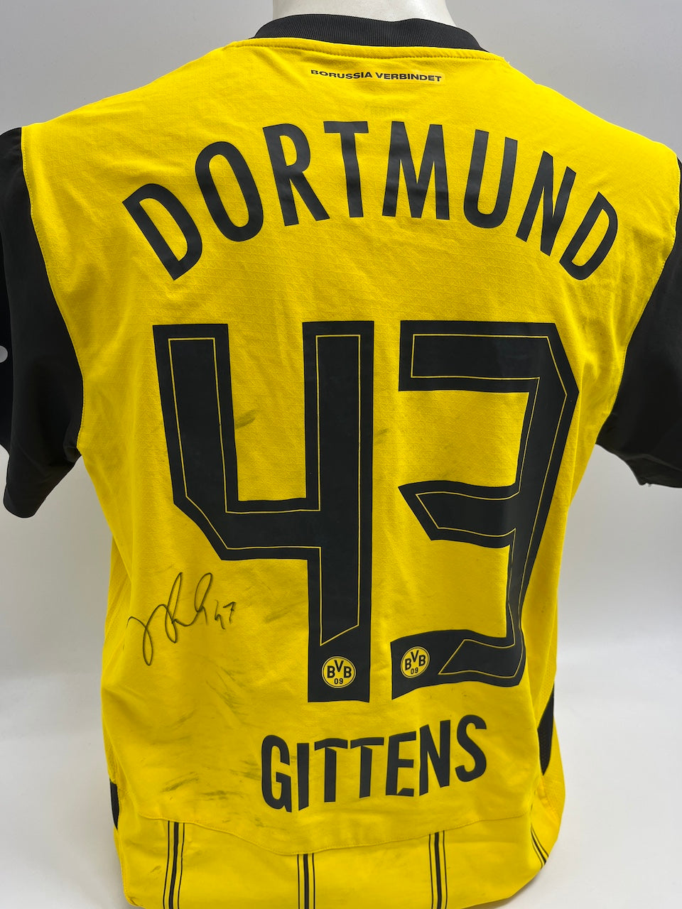 Matchworn Dortmund Trikot getragen und signiert von Jamie Gittens 25.01.2025