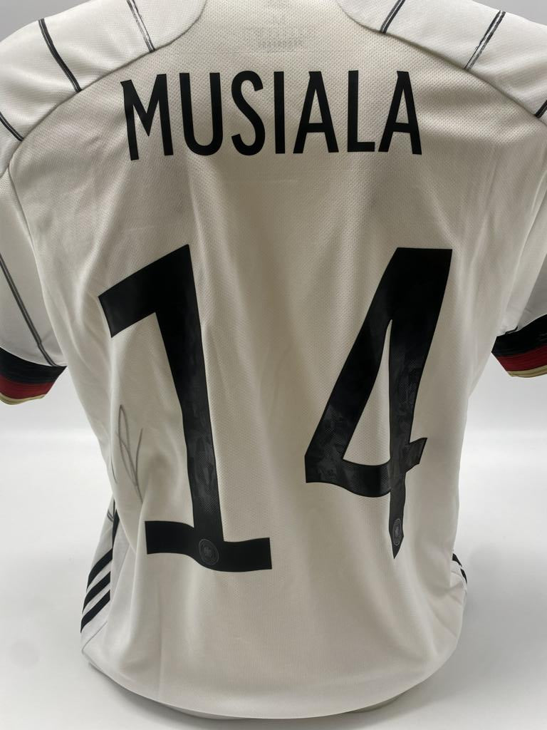 DFB Trikot Jamal Musiala signiert Adidas COA Deutschland Autogramm M