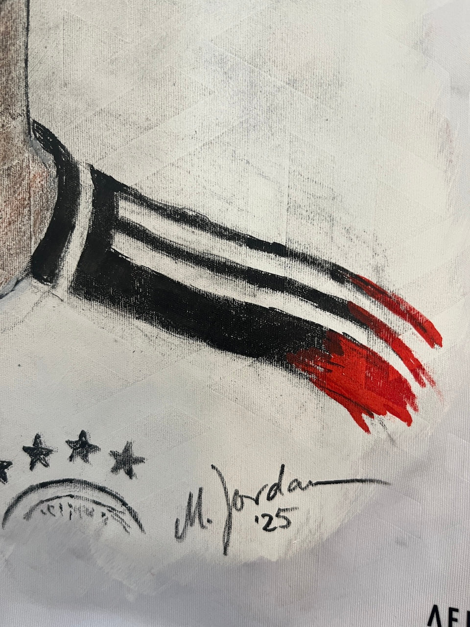 DFB jersey portrait of Jamal Musiala, hand-painted and signed, Adidas 176