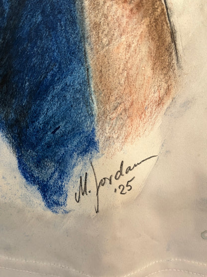 DFB jersey portrait of Joachim Löw, hand-painted and signed, Adidas 176