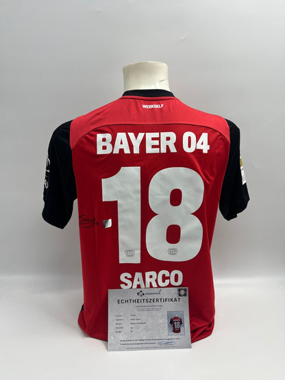 Bayer Leverkusen jersey signed by Alejo Sarco, autographed, Bundesliga M
