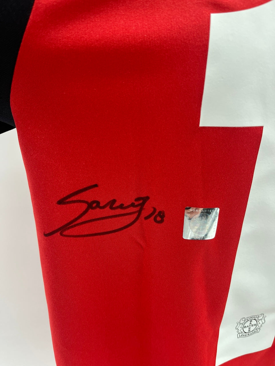Bayer Leverkusen jersey signed by Alejo Sarco, autographed, Bundesliga M