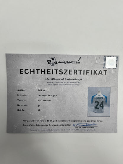 SSC Neapel Trikot Lorenzo Insigne signiert Italien Autogramm Fußball XL