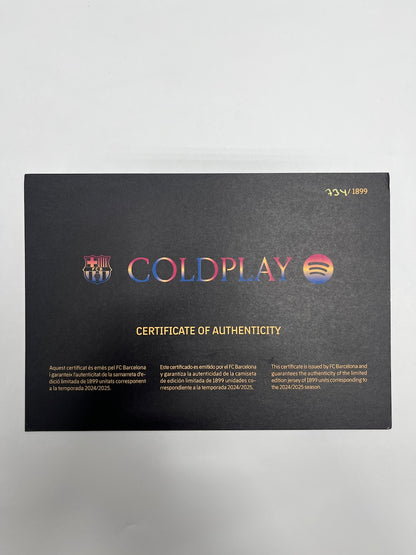 Limited Barcelona x Coldplay jersey 734/1899 S