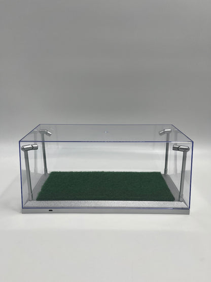 Football boot display case with LED lighting