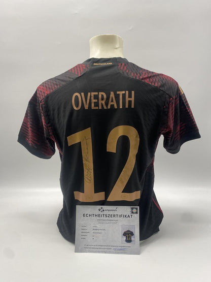 DFB jersey Wolfgang Overath signed autograph Adidas COA M