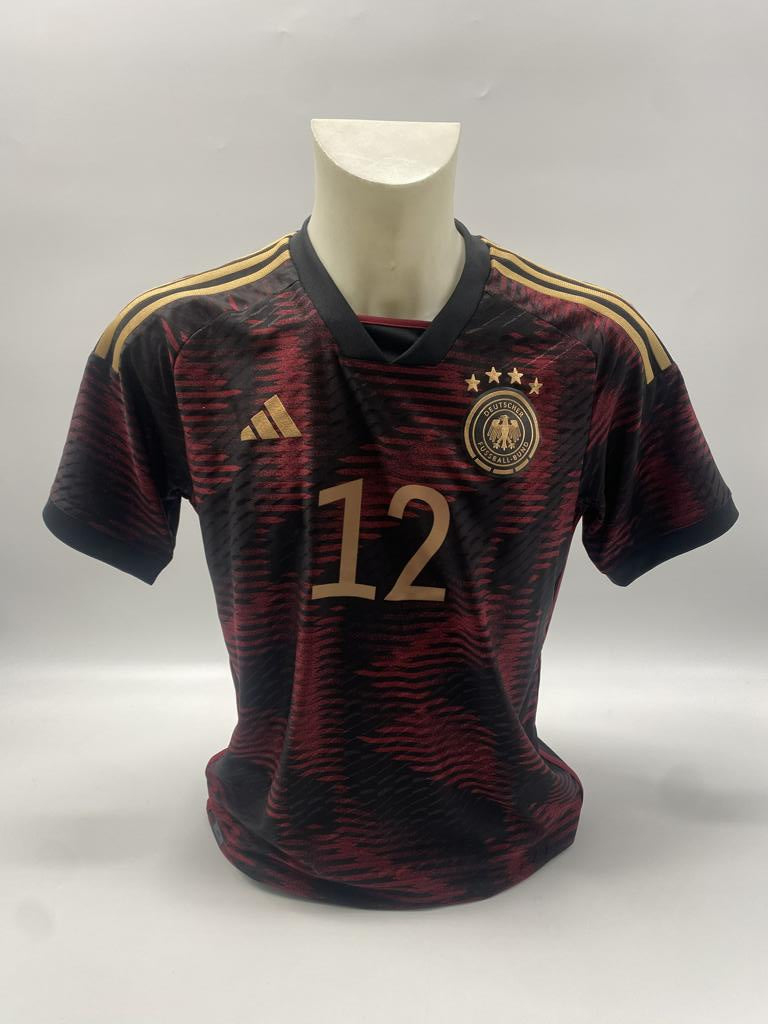 DFB Trikot Wolfgang Overath signiert Autogramm Adidas COA M