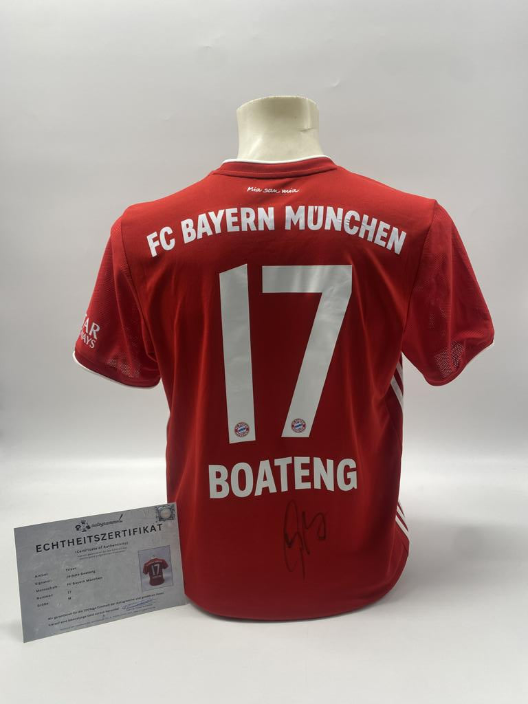 Bayern München Trikot Jerome Boateng signiert Autogramm Adidas COA M