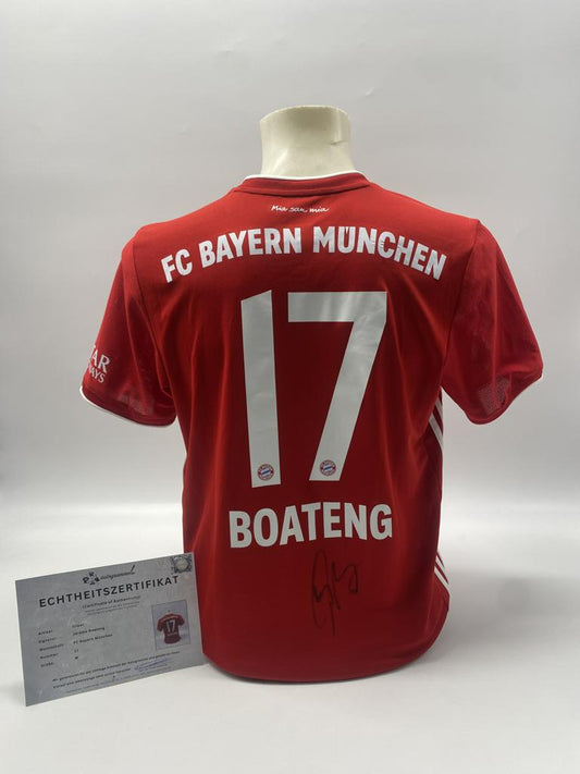 Bayern München Trikot Jerome Boateng signiert Autogramm Adidas COA M