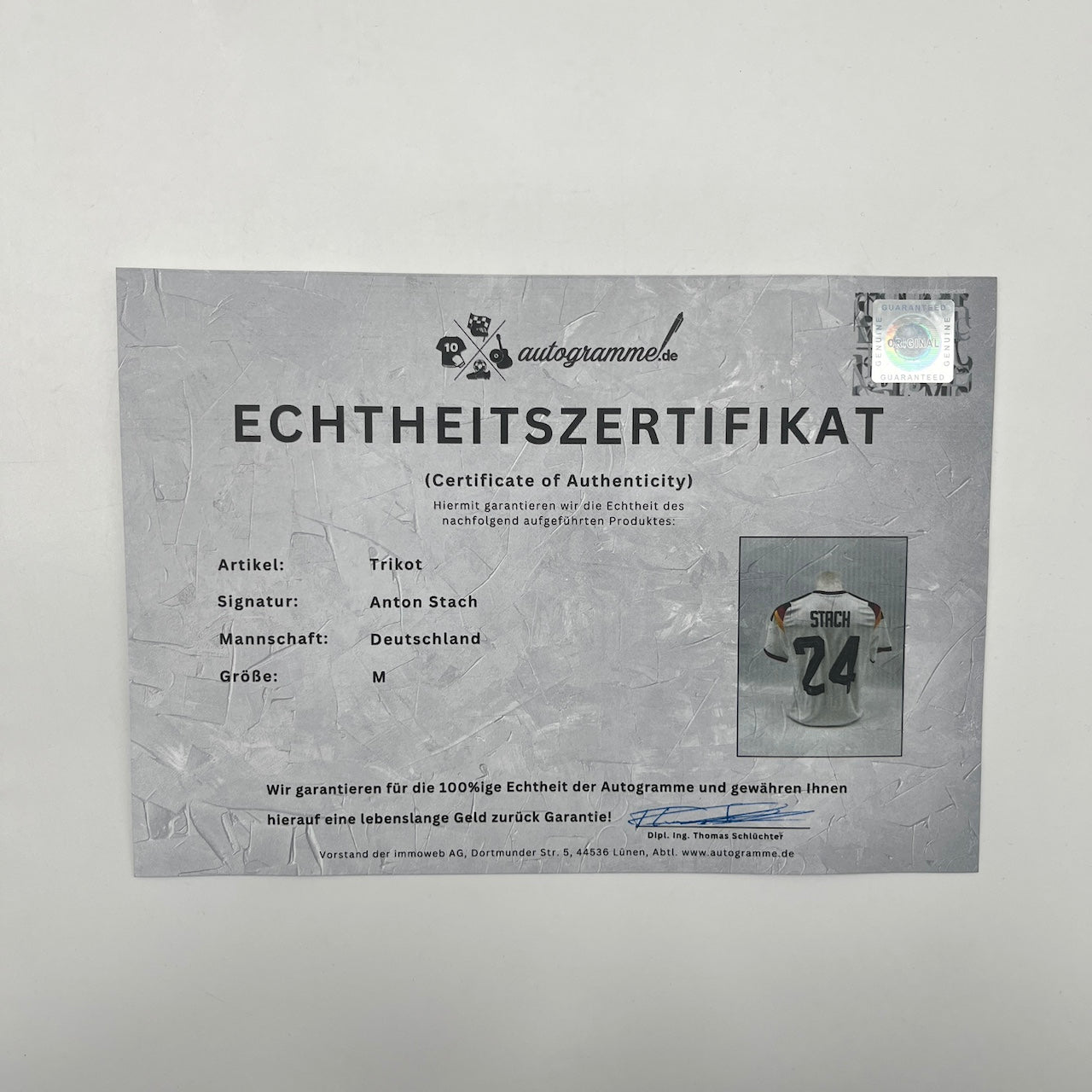 DFB Trikot Anton Stach signiert Autogramme Adidas COA neu M