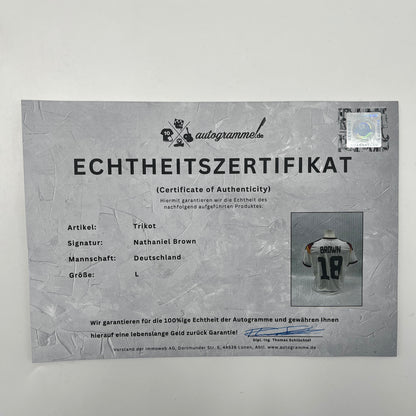 DFB Trikot Nathaniel Brown signiert Autogramme Adidas COA neu L
