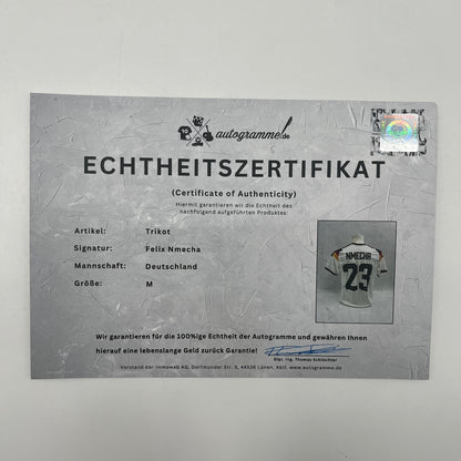 DFB Trikot WM 2026 Felix Nmecha signiert Autogramme Adidas COA neu M