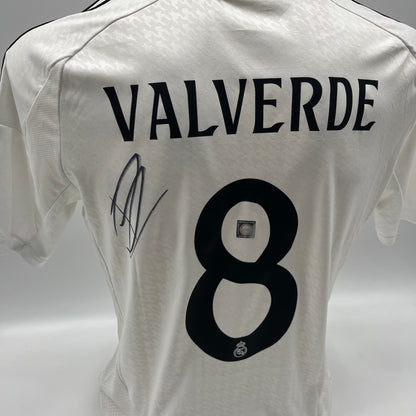 Real Madrid Trikot Federico Valverde signiert Autogramm Adidas COA 176