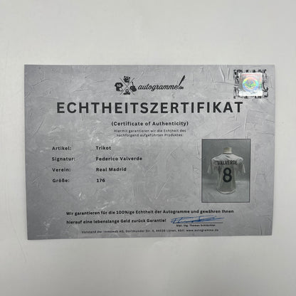 Real Madrid Trikot Federico Valverde signiert Autogramm Adidas COA 176