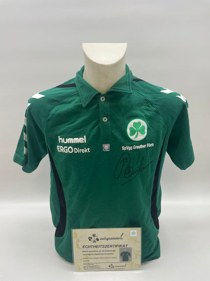 Greuther Fürth Poloshirt Michael Büskens Autogramm Bundesliga Hummel M