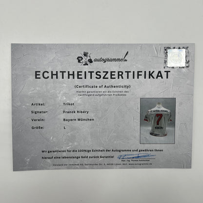 Bayern München Trikot Franck Ribery signiert Autogramm Adidas COA L