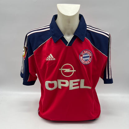 Bayern München Trikot Mario Basler signiert Autogramm Adidas L