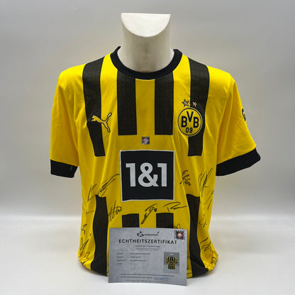 BVB Trikot 2022/2023 Teamsigniert Borussia Dortmund COA Puma Bellingham L