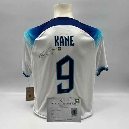 England Trikot Harry Kane signiert Autogramm Nike COA L
