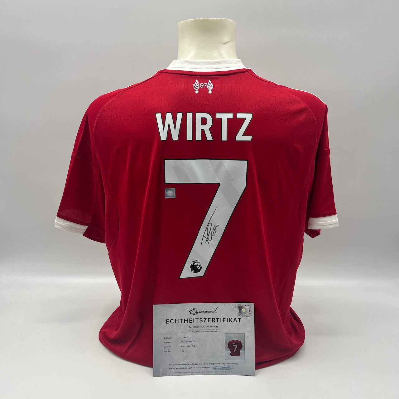 FC Liverpool Trikot Florian Wirtz signiert Adidas COA Autogramm XL