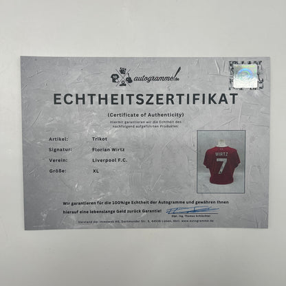 FC Liverpool Trikot Florian Wirtz signiert Adidas COA Autogramm XL