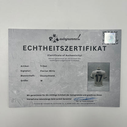 DFB Trikot Florian Wirtz signiert Adidas COA Deutschland Autogramm M
