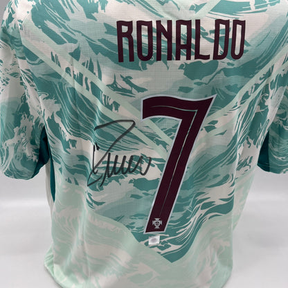 Portugal Trikot WM 2026 Cristiano Ronaldo signiert Autogramm COA weiß XL