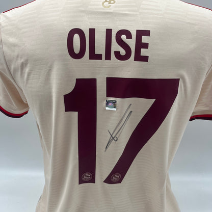 Bayern München Damentrikot Michael Olise signiert Autogramm Adidas COA neu L