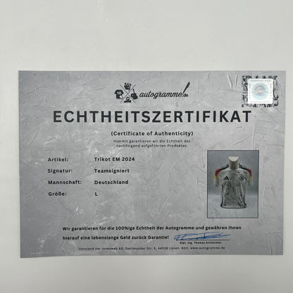 Deutschland Authentic-Trikot EM 2024 Teamsigniert DFB COA Adidas L