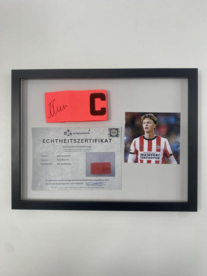 Kapitänsbinde Paul Wanner signiert im Rahmen PSV Eindhoven Autogramm