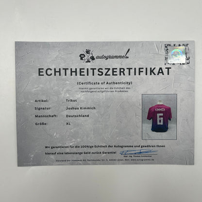 DFB Trikot Joshua Kimmich signiert Adidas COA Deutschland Autogramm XL