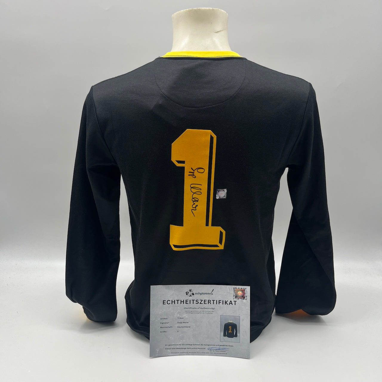 Deutschland Repro Trikot Sepp Maier signiert DFB Neu Autogramm S