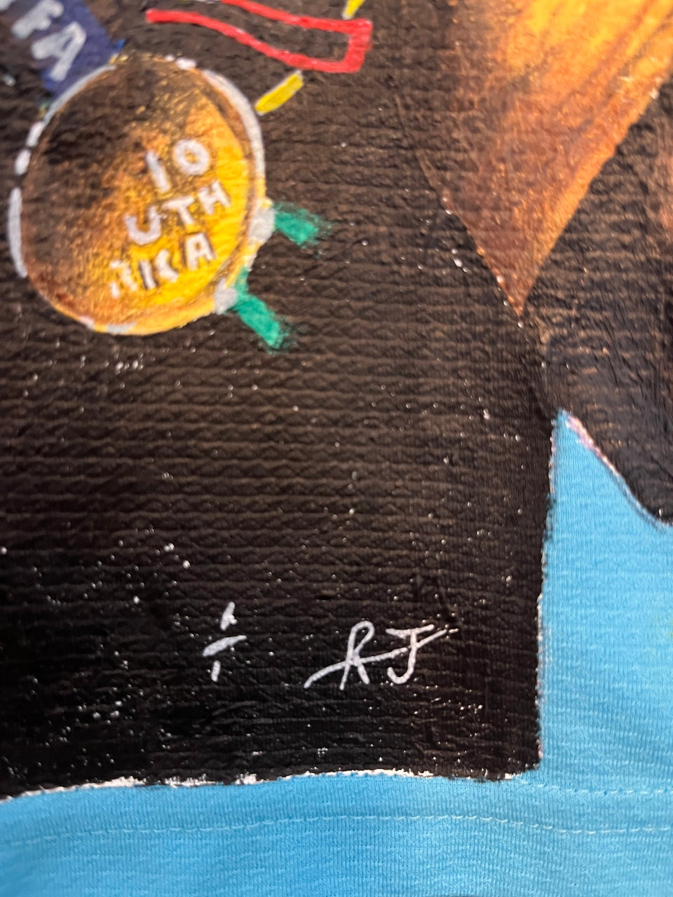 Spanien Trikot Portrait Iker Casillas handgemalt und signiert Adidas XL