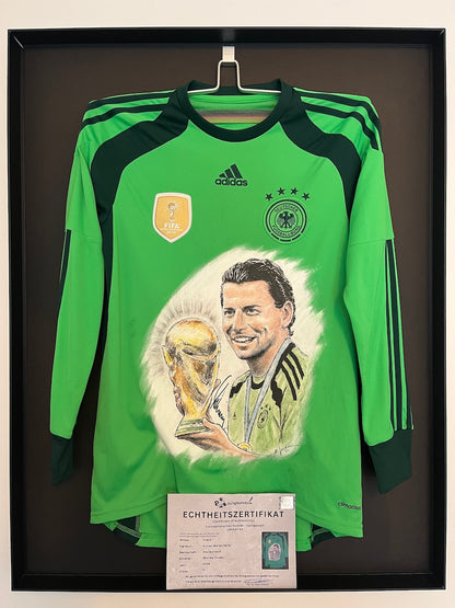 DFB goalkeeper jersey portrait Roman Weidenfeller hand painted adidas s