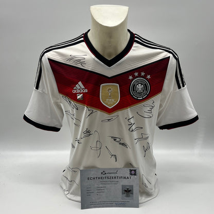 Deutschland Trikot WM 2014 Teamsigniert Autogramm DFB Weltmeister Adidas M