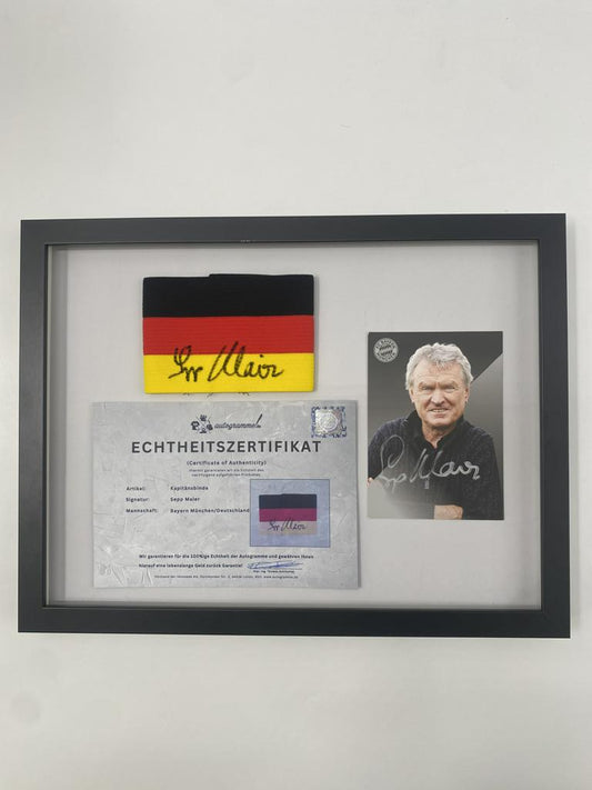 Kapitänsbinde Sepp Maier signiert im Rahmen DFB/Bayern München Fußball COA
