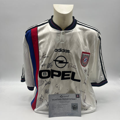 Bayern München Trikot 1996/1997/1998 Teamsigniert Bundesliga COA Adidas XL