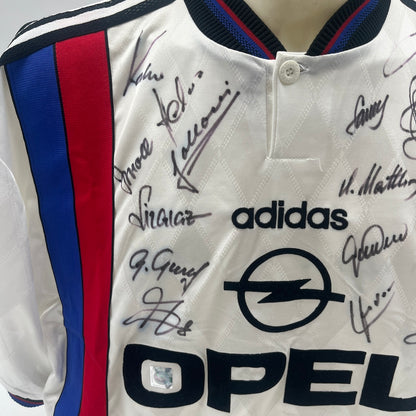 Bayern München Trikot 1996/1997/1998 Teamsigniert Bundesliga COA Adidas neu XL