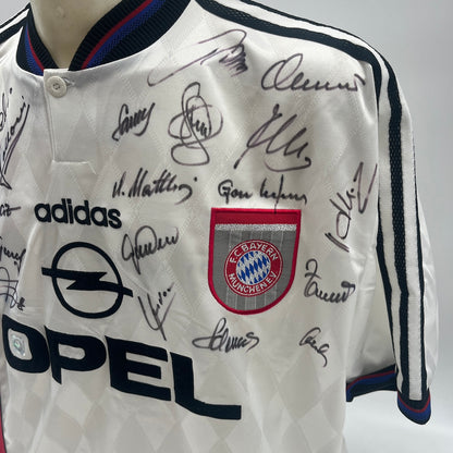Bayern München Trikot 1996/1997/1998 Teamsigniert Bundesliga COA Adidas neu XL